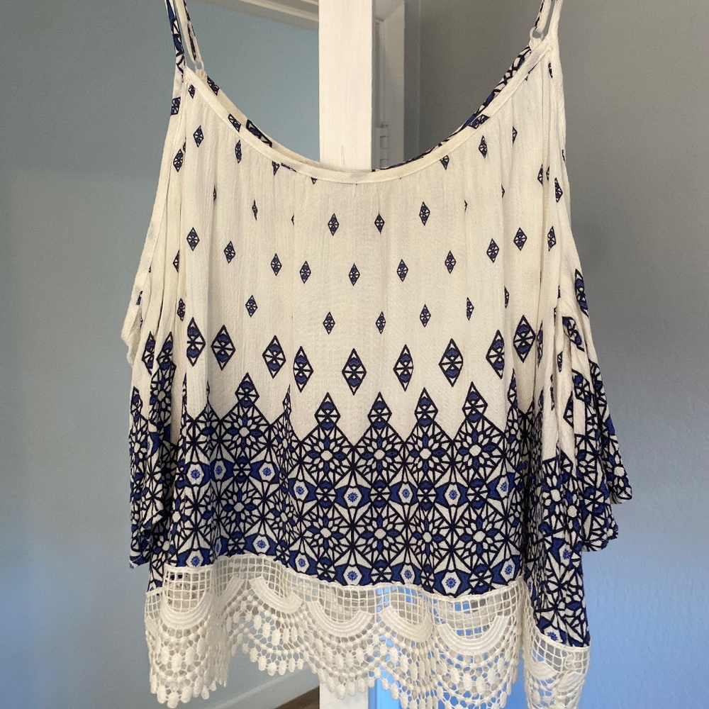 Off the Shoulder Paisley Top